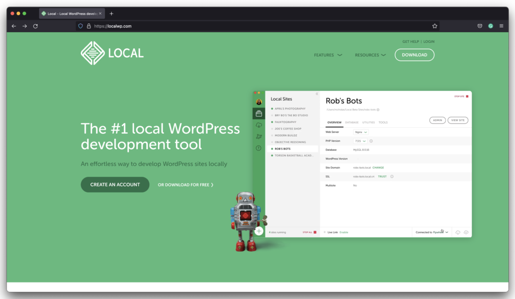 Wordpress Development - Local Flywheel